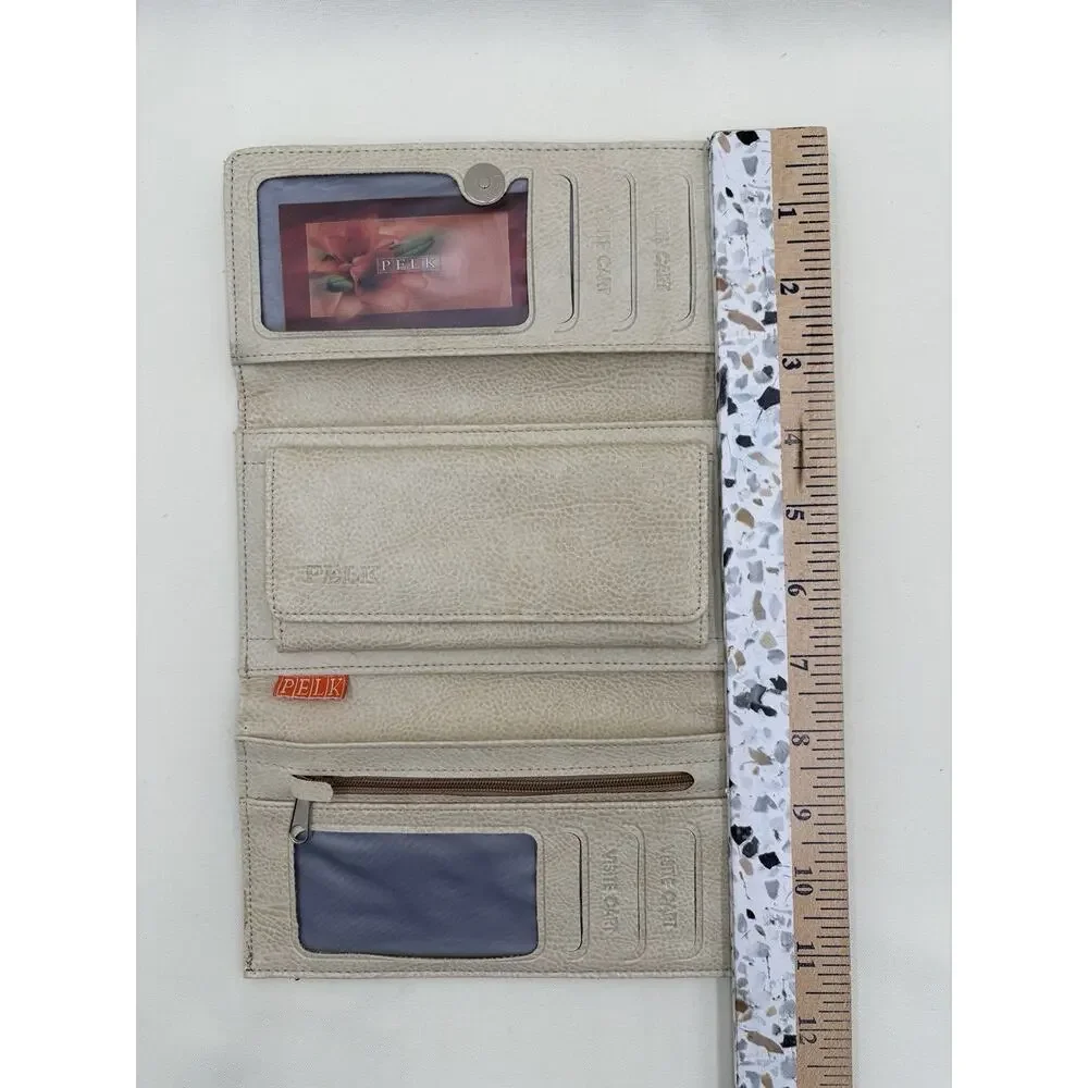 PELK Boho Fabric Women's Wallet Turkish Carpet Design NWOT